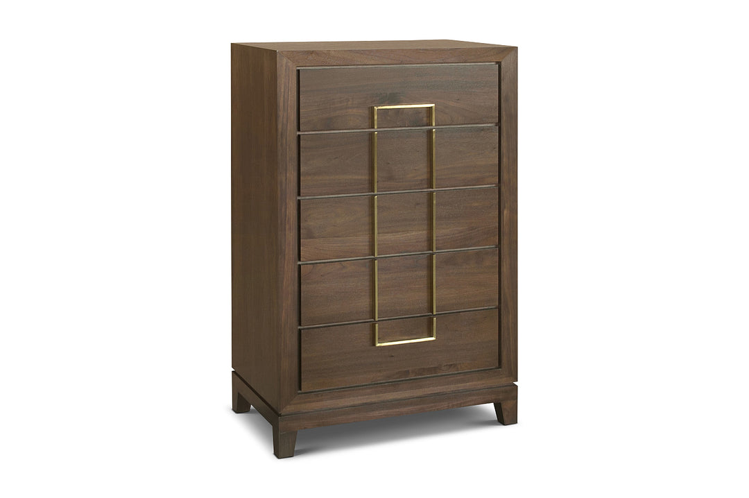 Berkeley Designs Lucca Tall 5 Drawer Chest in Walnut