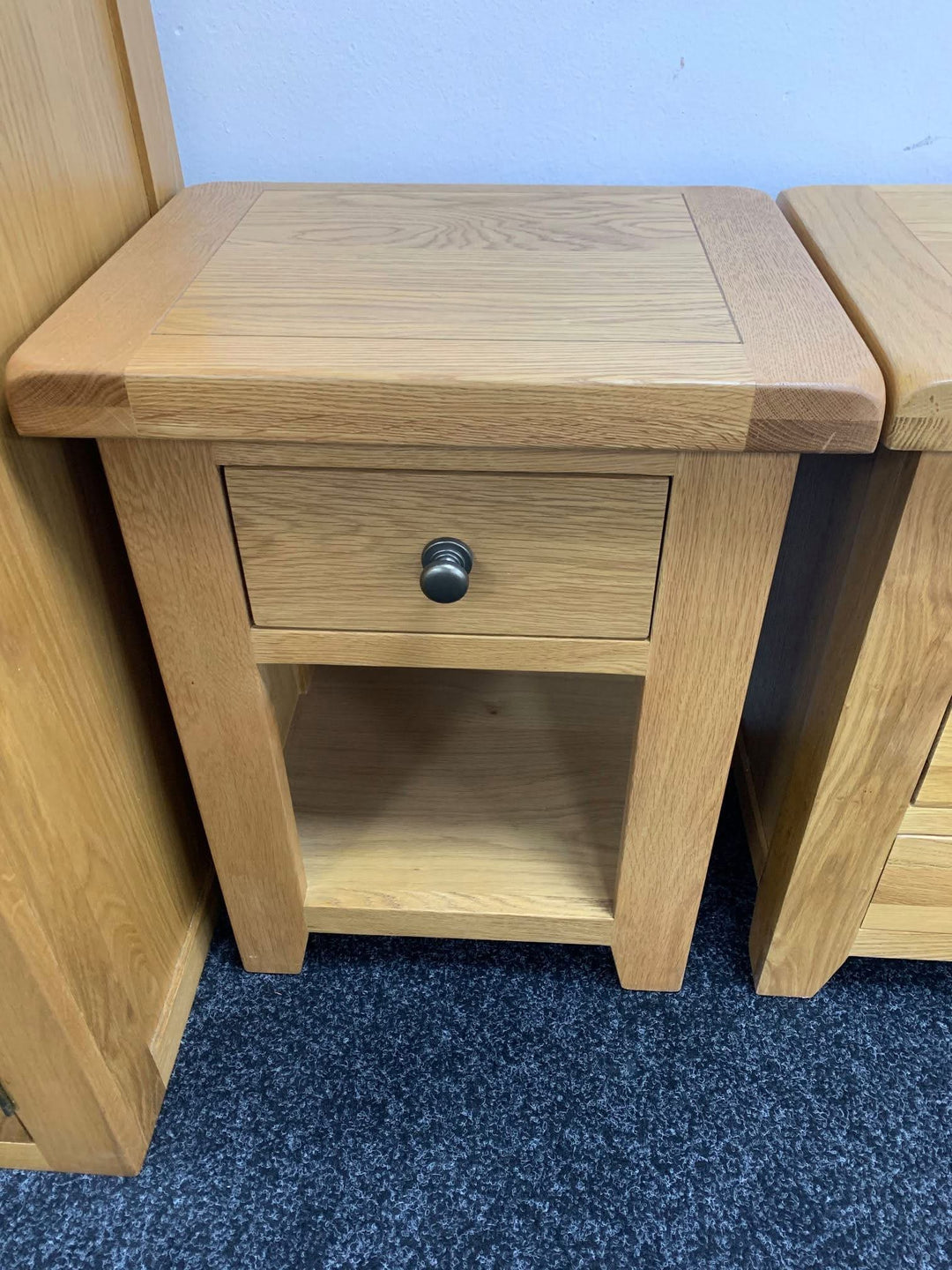Torino 1 Drawer Bedside in Solid Oak