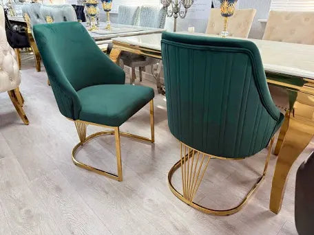 Carlton Green & Gold Dining Chair