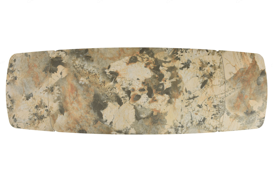 Loretti 200-300cm Italian Pandora Ceramic Marble Side Extending Dining Table - Belmont Interiors