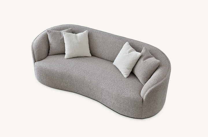 The Nolita Boucle Premium Sofa Latte Teddy Boucle Fabric - Belmont Interiors