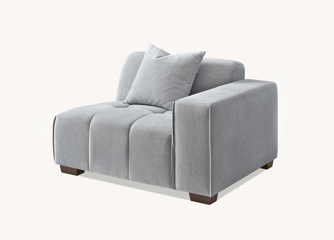 The Leonard Cloudy Grey Boucle Left Hand Corner Premium Sofa Cloudy Grey Boucle Fabric - Belmont Interiors