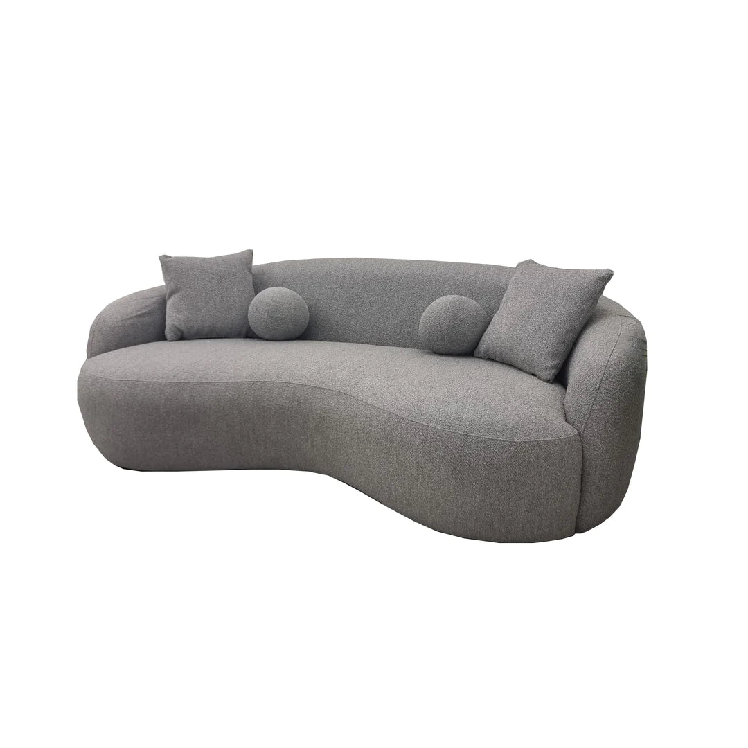 Curved sofa grey hotsell