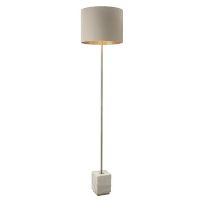 RV Astley Sintra Antique Brass and Marble Finish Floor Lamp-Belmont Interiors