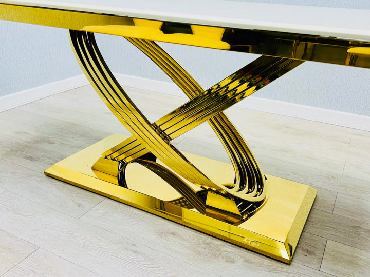 Elina Gold Marble Coffee Table - 120cm