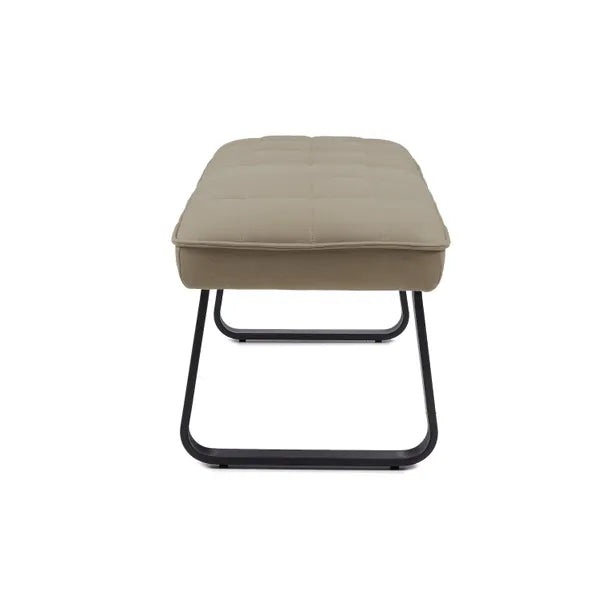 Luna Corner Taupe Velvet Bench Set - Left Hand Facing