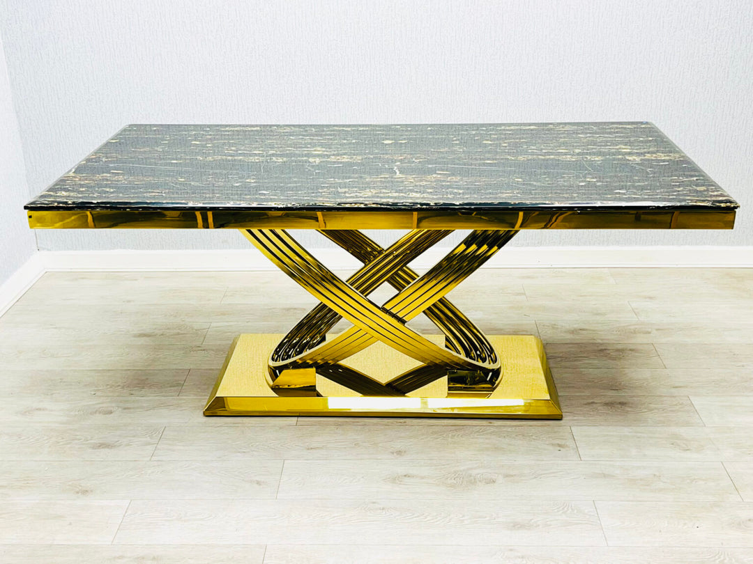 Elina Gold Marble Coffee Table - 120cm