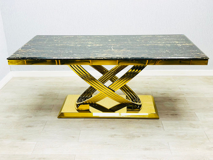 Elina Gold Marble Coffee Table - 120cm