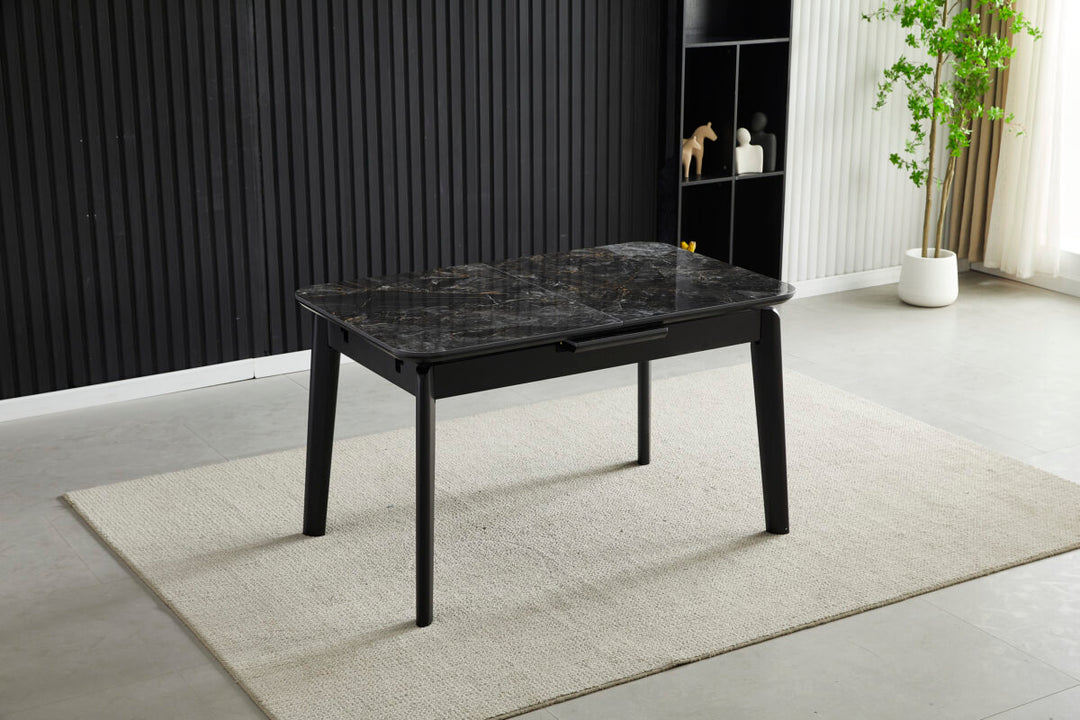 Savannah Extending Black Ceramic Table 130-160cm