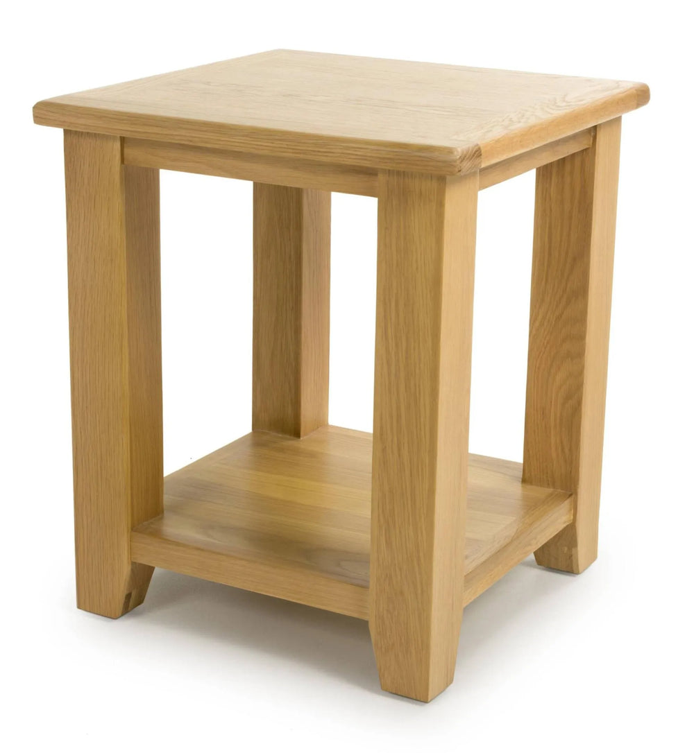 Milano Solid Oak Side/End Table - Belmont Interiors