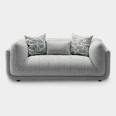 Oxford 2-Seater Grey Sofa in Soft Fabric