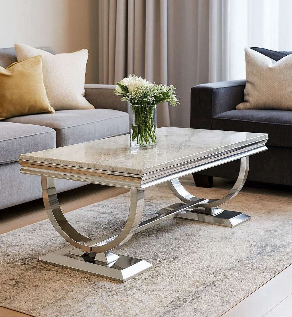 Arianna Grey Marble Coffee Table