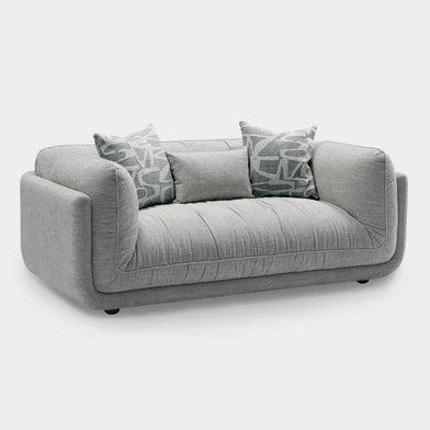 Oxford 2-Seater Grey Sofa in Soft Fabric