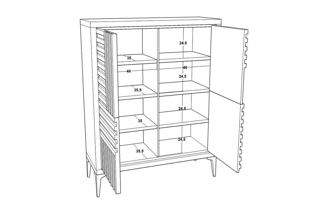 Berkeley Designs Kyoto Cabinet in Grey Oak