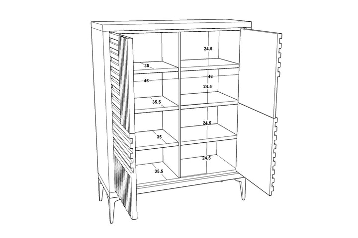 Berkeley Designs Kyoto Cabinet in Grey Oak