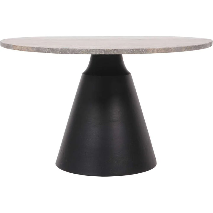 Libra Interiors Clifton II Coffee Table in Charcoal Black and Travertine – Small - Belmont Interiors