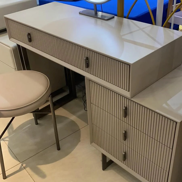 Phoebe Grey Dressing Table with Drawers - Belmont Interiors