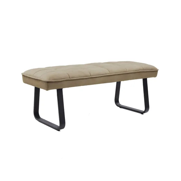 Luna Corner Taupe Velvet Bench Set - Left Hand Facing