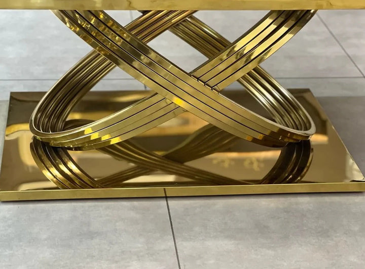 Elina Gold Marble Coffee Table - 120cm