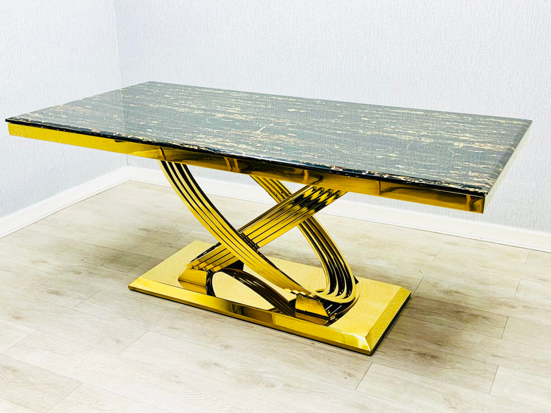 Elina Gold Marble Coffee Table - 120cm