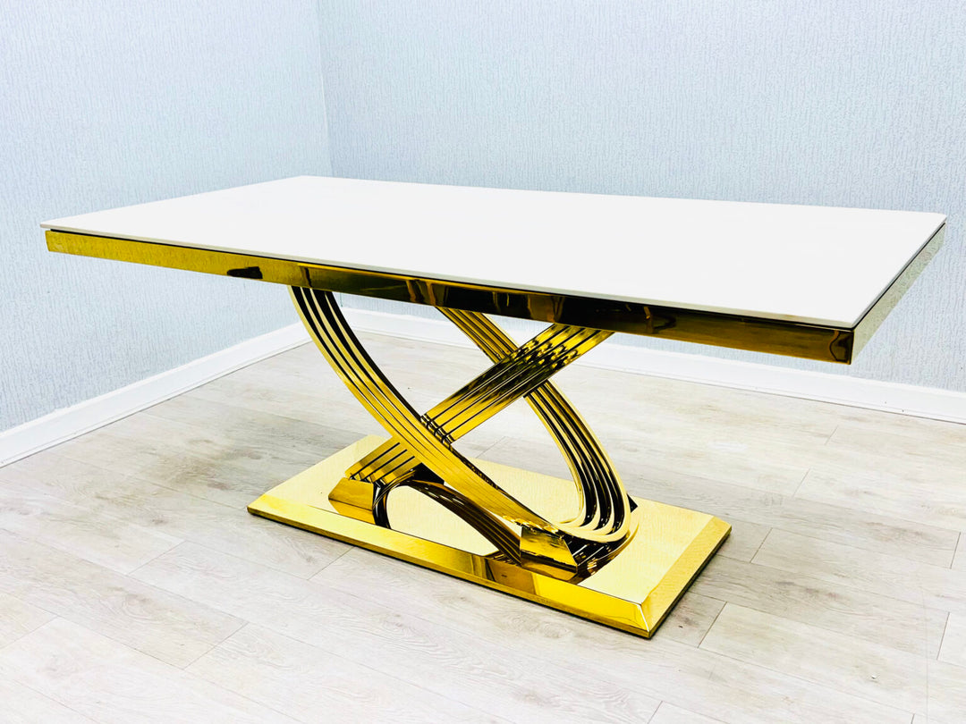 Elina Gold Marble Coffee Table - 120cm