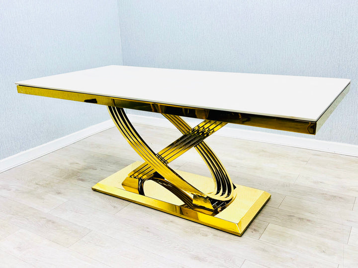 Elina Gold Marble Coffee Table - 120cm