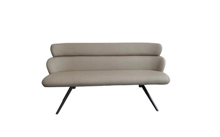 Mira High Back Bench in Pu Taupe