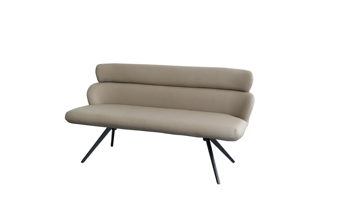 Mira High Back Bench in Pu Taupe