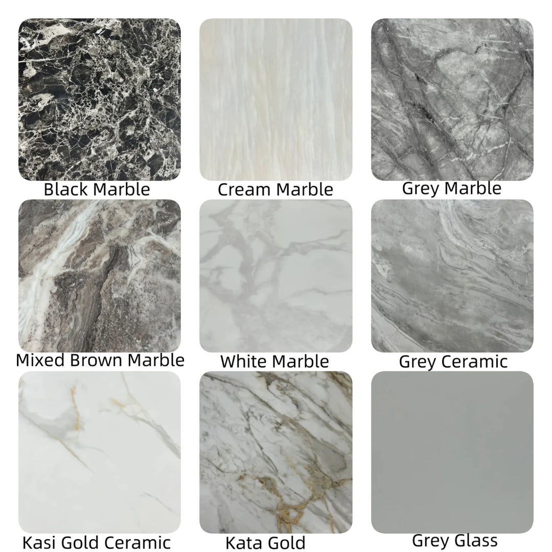 Rossi Gold 2m Marble Dining Table - Belmont Interiors