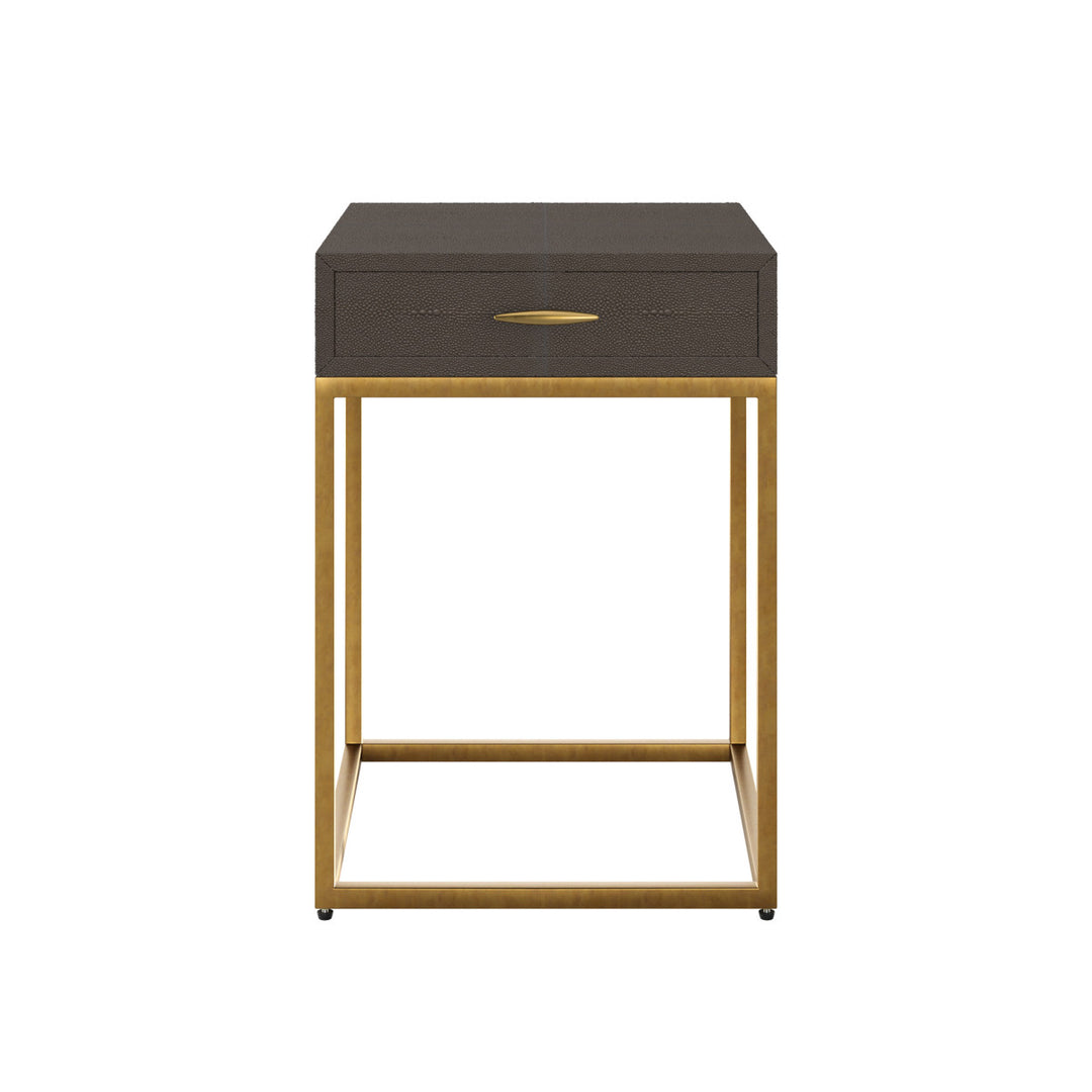 DI Designs Hampton Bedside in Brown Shagreen - Belmont Interiors