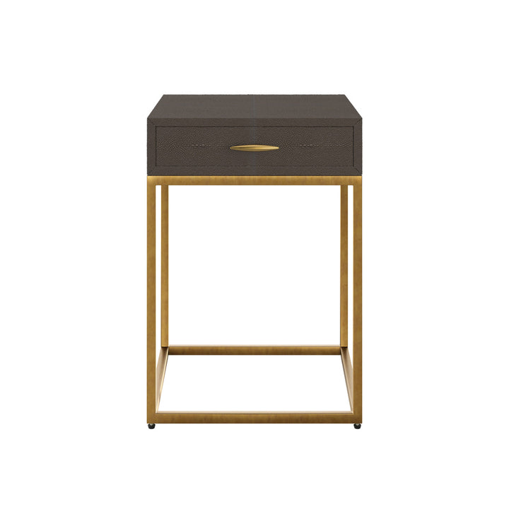 DI Designs Hampton Bedside in Brown Shagreen - Belmont Interiors