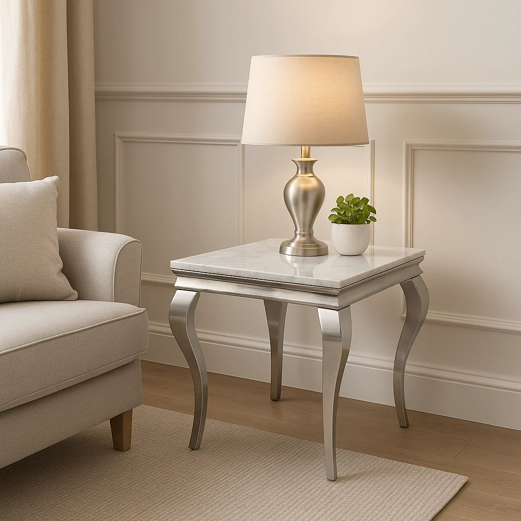 Louis Marble/Ceramic Lamp Table