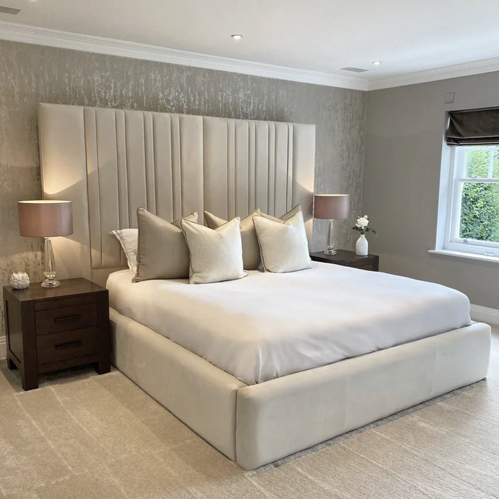 Dorchetser High Oversized Wide Headboard Luxury Panel Bed