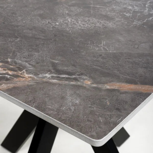 Nova Small 80cm Ceramic Grey Square Dining Table