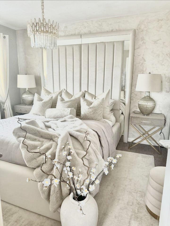 Chelsea Velvet Mirrored Premium Channelled Bed