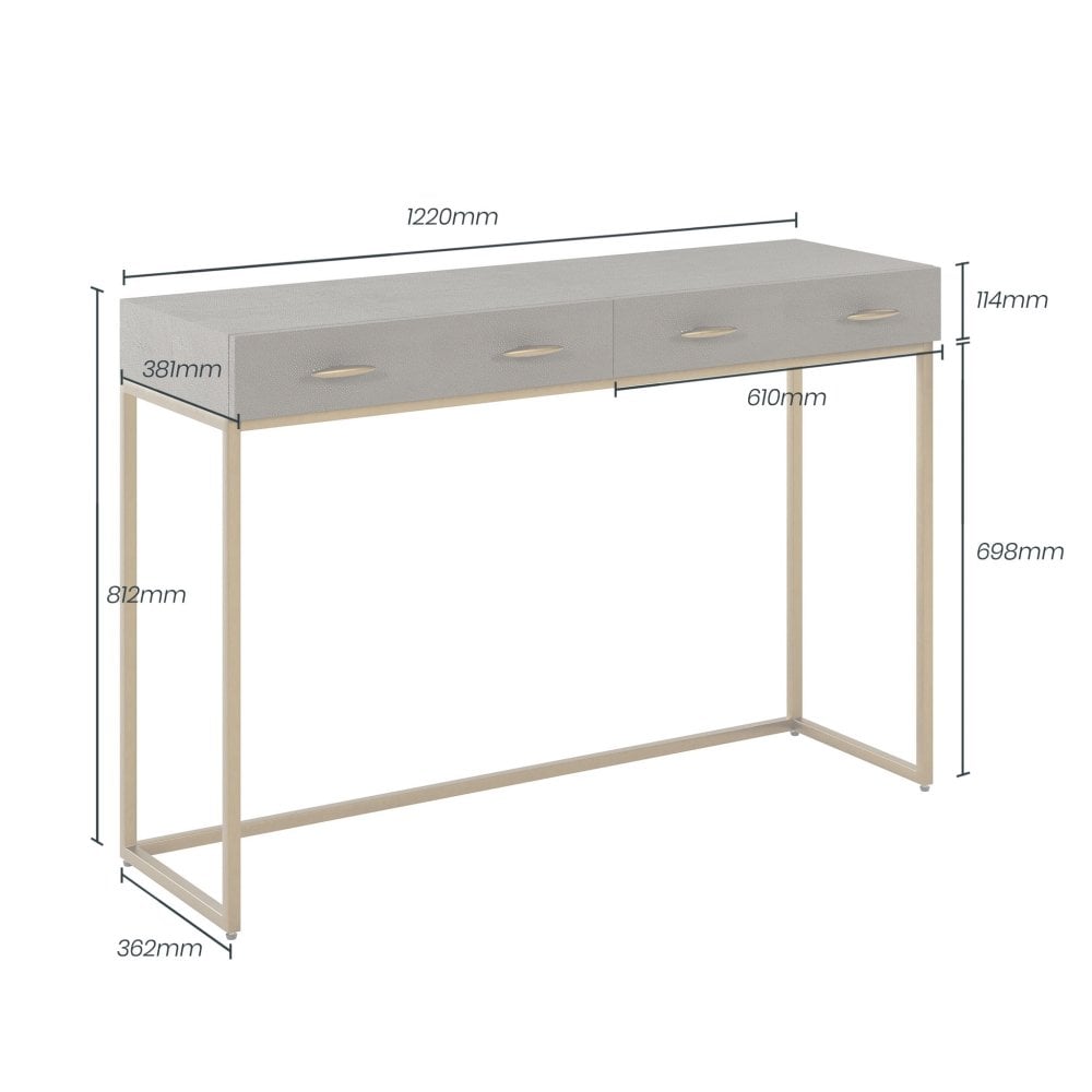 DI Designs Hampton Console - Grey Shagreen