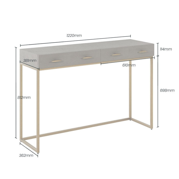 DI Designs Hampton Console - Grey Shagreen