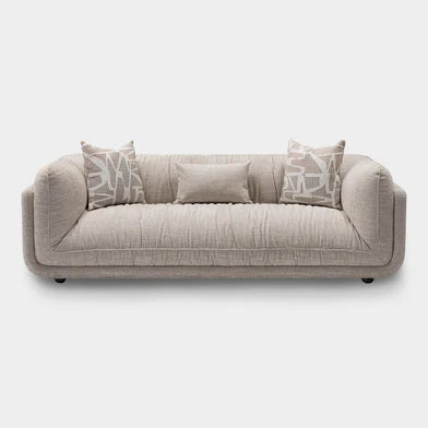 Oxford 3-Seater Beige Sofa in Soft Fabric