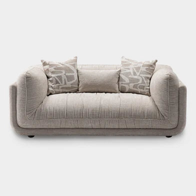 Oxford 2-Seater Beige Sofa in Soft Fabric