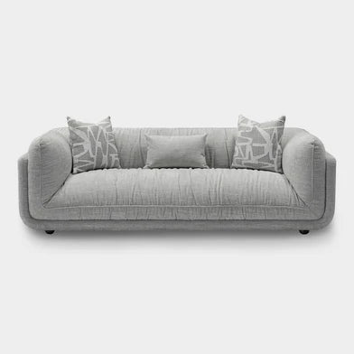 Oxford 3-Seater Grey Sofa in Soft Fabric