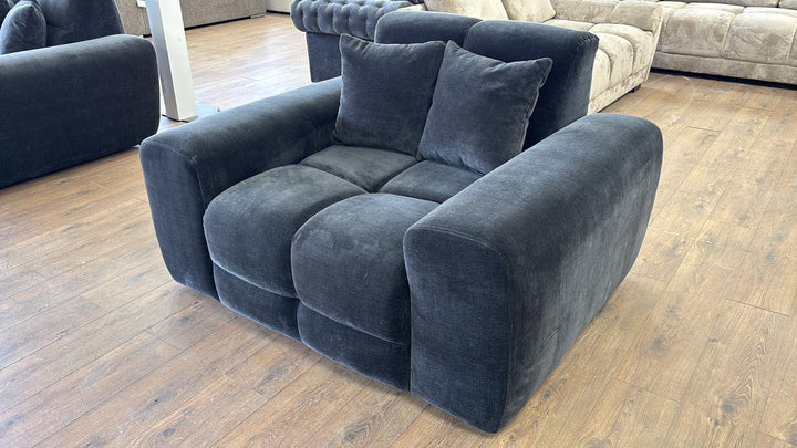 The Bubble Fabric Arm Chair Cloud Sofa in Black Charcoal