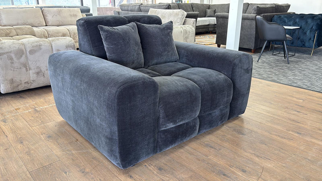 The Bubble Fabric Arm Chair Cloud Sofa in Black Charcoal