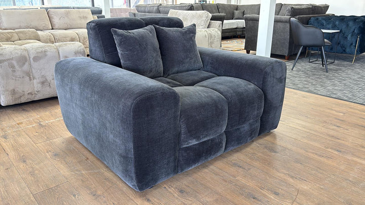 The Bubble Fabric Arm Chair Cloud Sofa in Black Charcoal