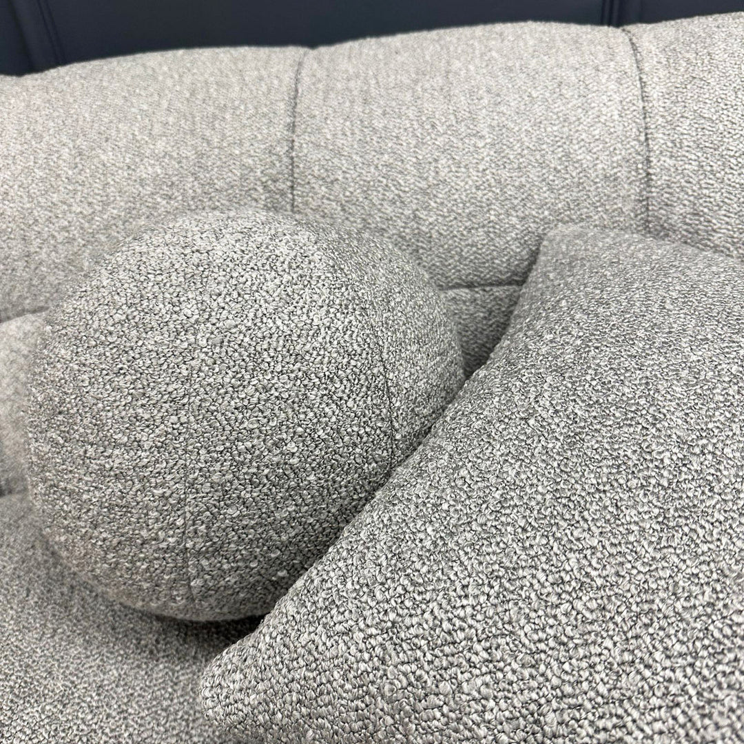 The Bubble Corner Sofa in Grey Boucle Fabric - Belmont Interiors