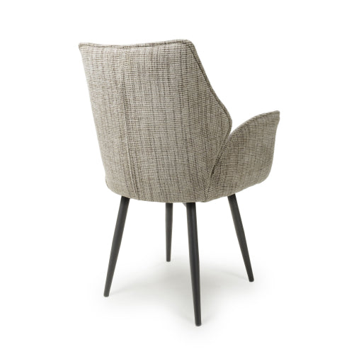 Baltimore Tweed Toffee Swivel Dining Chair - Belmont Interiors
