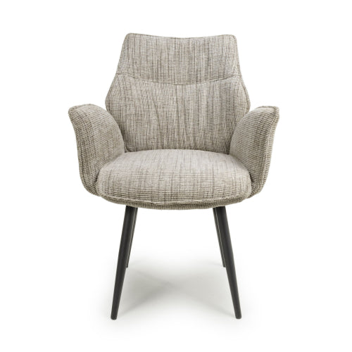 Baltimore Tweed Toffee Swivel Dining Chair - Belmont Interiors