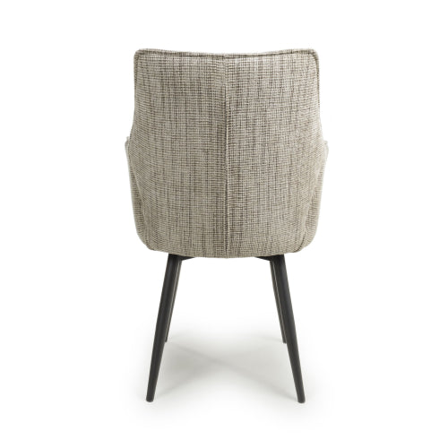 Baltimore Tweed Toffee Swivel Dining Chair - Belmont Interiors