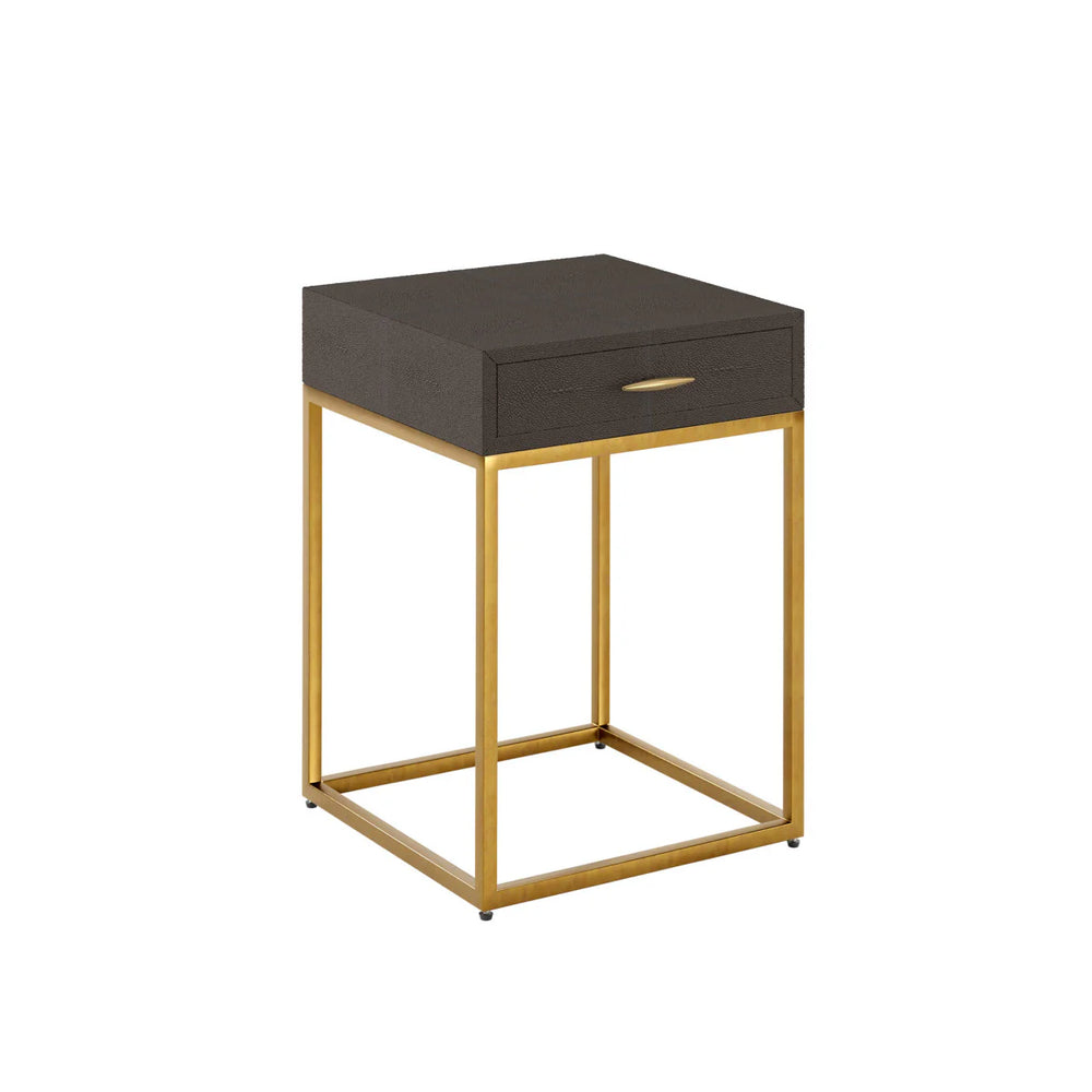 DI Designs Hampton Bedside in Brown Shagreen - Belmont Interiors
