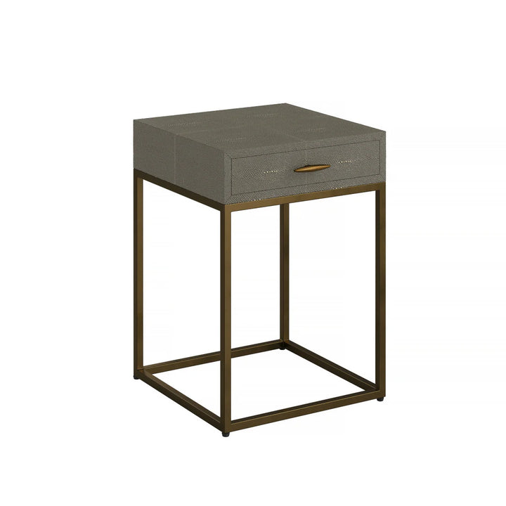 DI Designs Hampton Bedside - Grey Shagreen - Belmont Interiors
