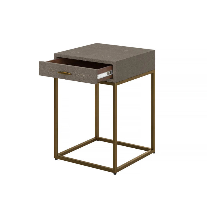 DI Designs Hampton Bedside - Grey Shagreen - Belmont Interiors